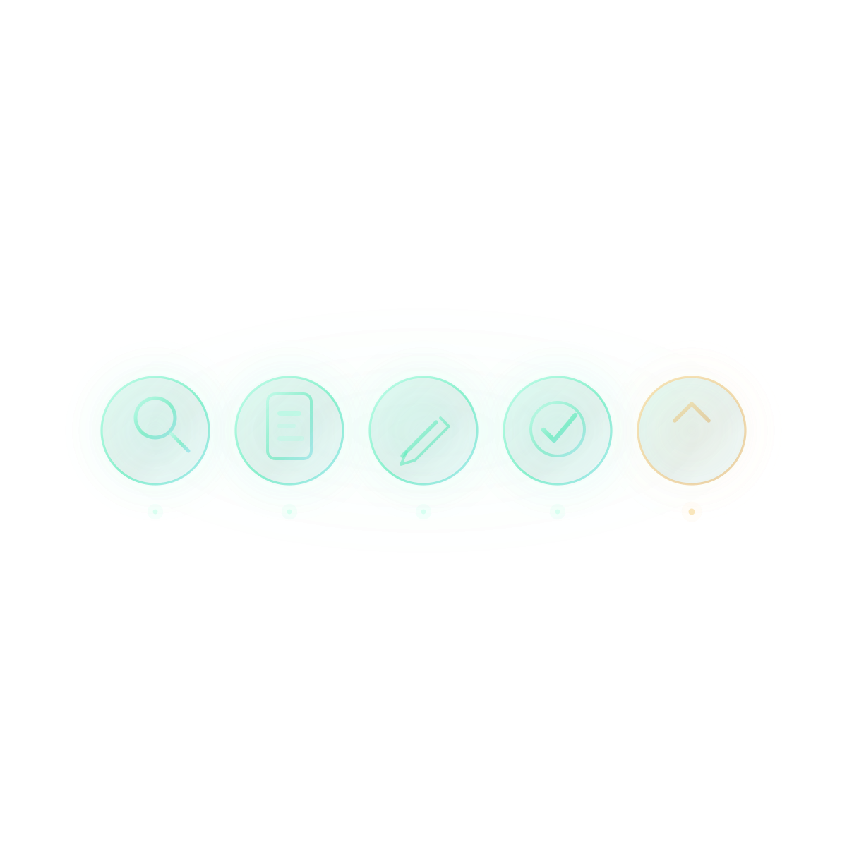 Glowing line-art diagram of SIA's automated content pipeline from research to publish